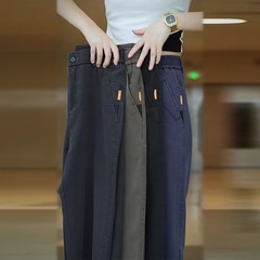 工装ズボン男性タイプストレートゆるい腰ズボン夏の薄いサイズのカジュアルパンツ男性耐磨耗作業ズボン