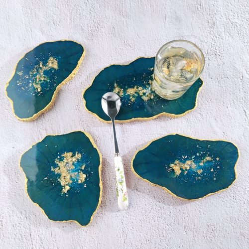 DIY special-shaped coaster mold crystal glue mold tray irregular cloud fruit plate base silicone mold