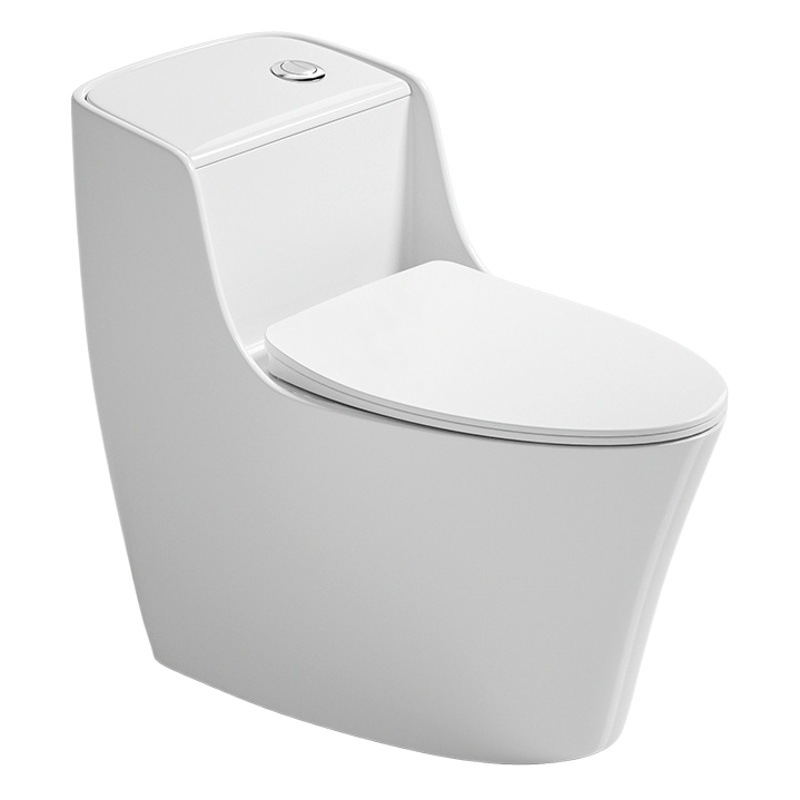 Fabricante de asientos de inodoro, venta al por mayor, baño de Guangdong, nuevo inodoro de una sola pieza, tipo sifón súper remolino, ingeniería para el hogar