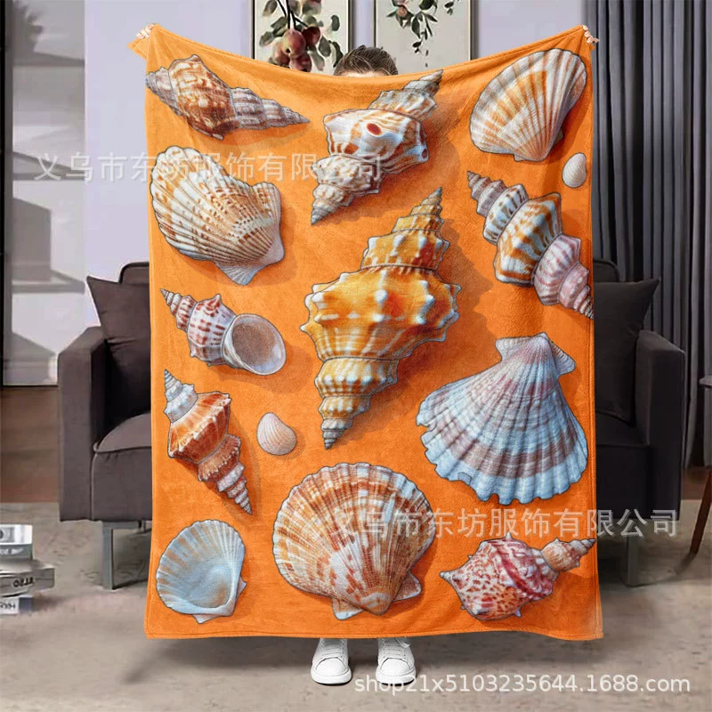 Простые и удобные приморские ракушки современные теплые фланелевые одеяла ленивые люди должны путешествовать дома