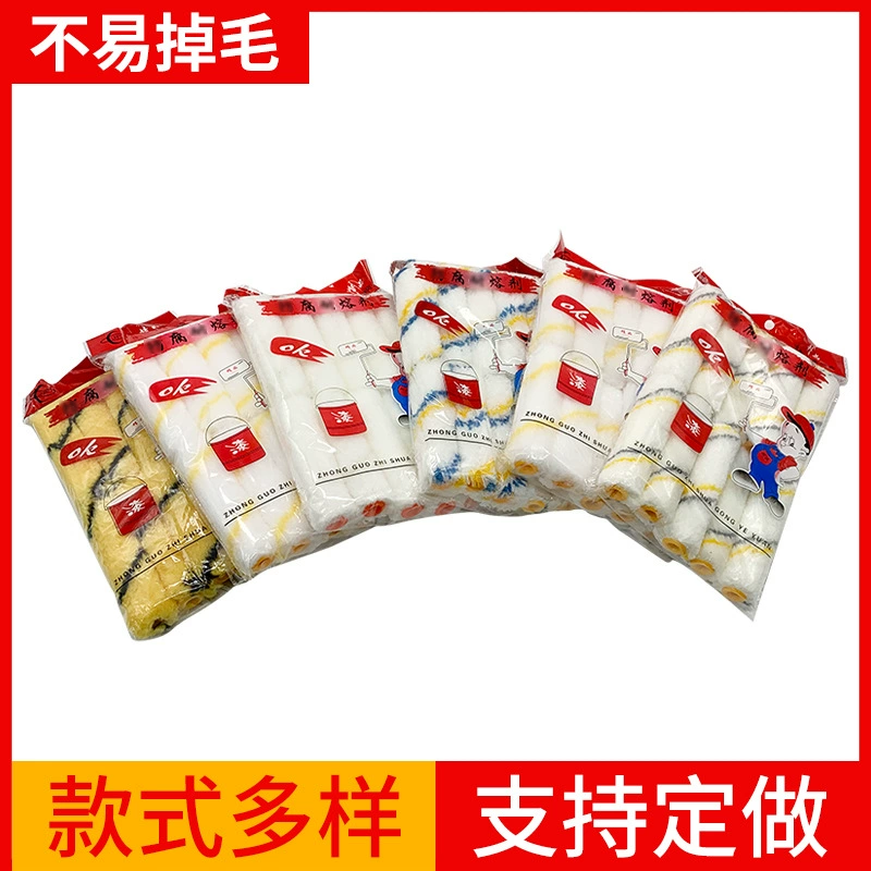 В наличии стойкая к растворителям роликовая щетка с большим пальцем, обрезное покрытие 4-дюймовая мини-роликовая щетка, партия роликовых щеток