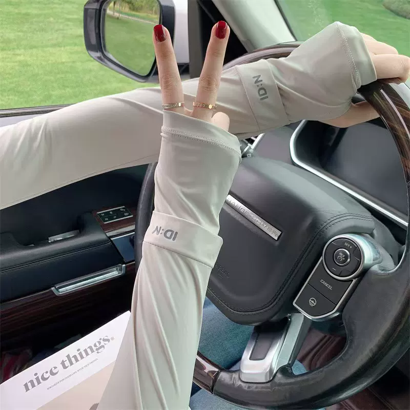 手臂护薄款骑行开车手套冰袖女冰丝防晒袖套宽松夏季防紫外线手袖