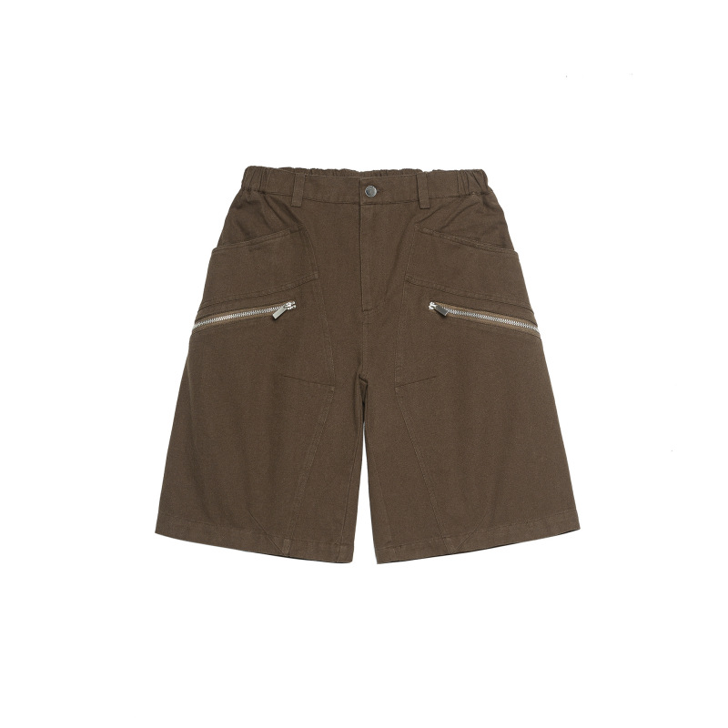 Urban Goods 2025 Summer New Heavy Washed Pique Canvas Logging Work Shorts
