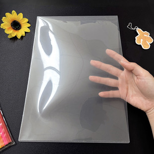 Factory Three-Sided Sealing Document Cover Transparent Printed Logo Pattern Plastic Pp Single-Sided Opening Folder Customization