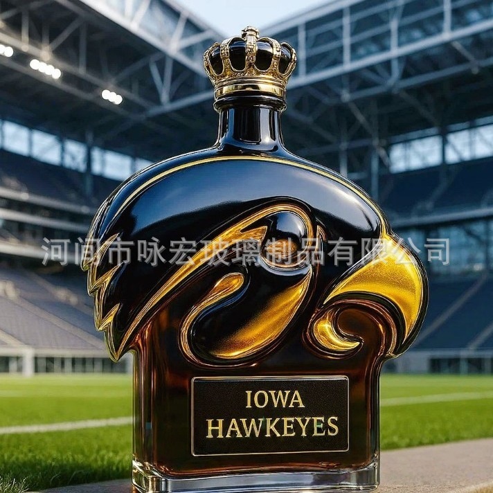 新品高硼硅玻璃鹰眼标志威士忌酒瓶泡酒瓶酒瓶装饰摆件泡酒瓶跨境|undefined