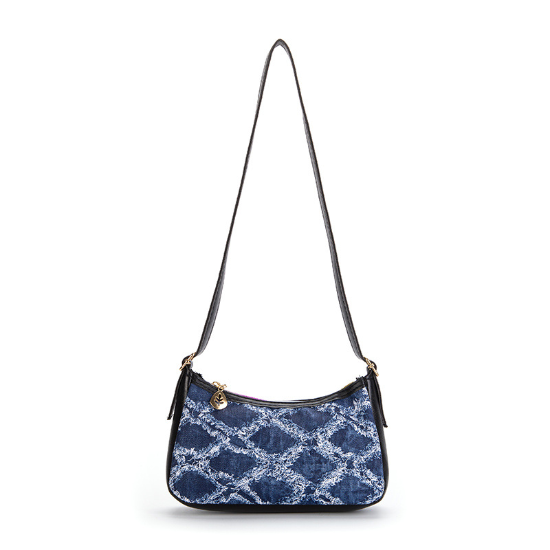 Bolsa de mezclilla azul para mujer 2023 bolsas bolsa de axilas del todo fósforo de las mujeres bolsa de hombro al por mayor bolsa de hombro de estilo coreano Bolsa De mujer