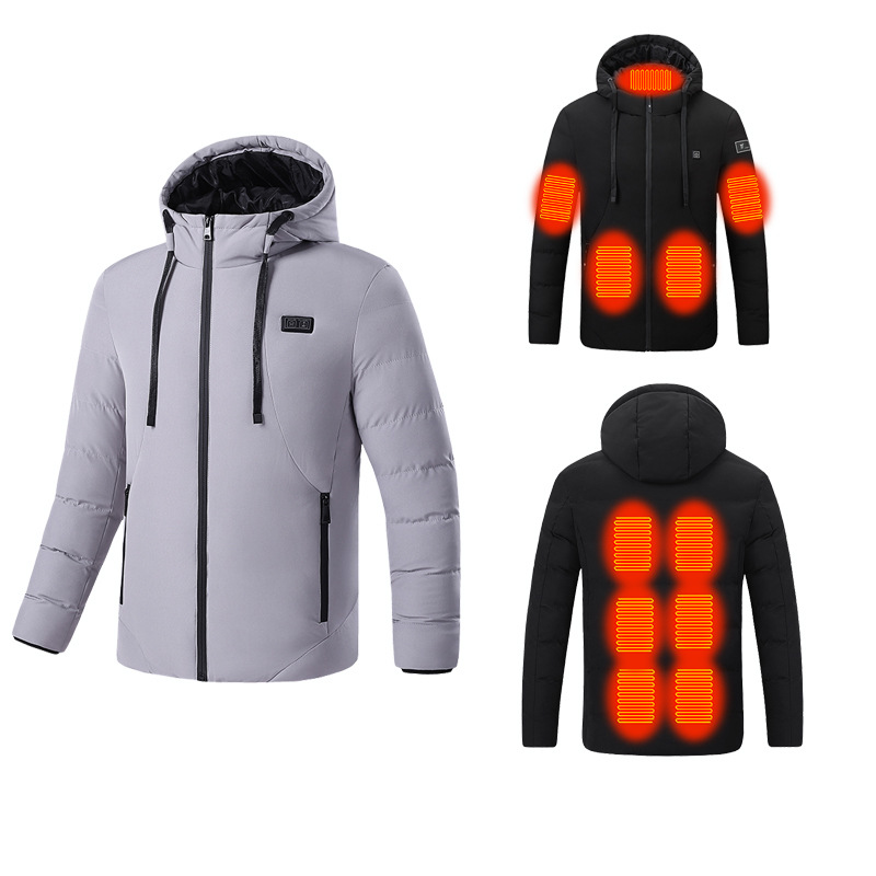 Transfronterizo dedicado calefacción ropa acolchada de algodón para hombres deportes al aire libre calefacción ropa acolchada de algodón USB control de tres engranajes calefacción ropa acolchada de algodón