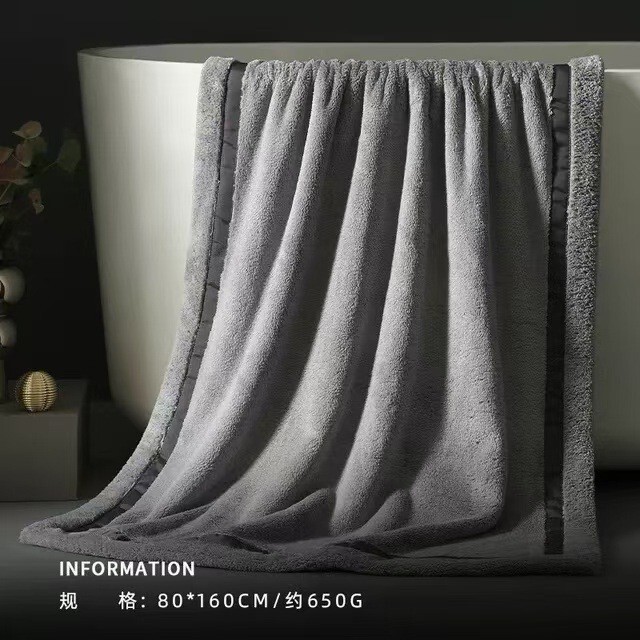 Customized Hotel Cross-Border Solid Color High-Density Water-Absorbent Quick-Dry Double-Sided Velvet Towel Bath Towel, Non-Shedding, Thickened and Enlarged Customized Hotel Cross-Border Solid Color High-Density Water-Absorbent Quick-Dry Double-Sided Velvet Towel Bath Towel, Non-Shedding, Thickened and Enlarged