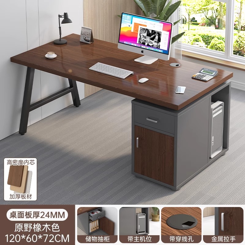 Mesa de oficina y silla combinada mesa de jefe mesa de escritorio mesa de computadora de escritorio simple y moderna mesa de personal de oficina