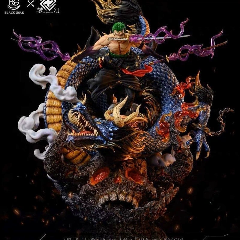 Высококачественная фигурка GK из серии One Piece: Зоро (Черное Золото) из Острова Демонов, модель GK, крупный готовый продукт с высокой степенью детализации.