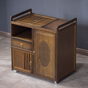 Mobile Side Table, Household Tea Table, Non-Solid Wood Small Tea Cart, Living Room Tea Table, Tea Set Set, Kettle New Style