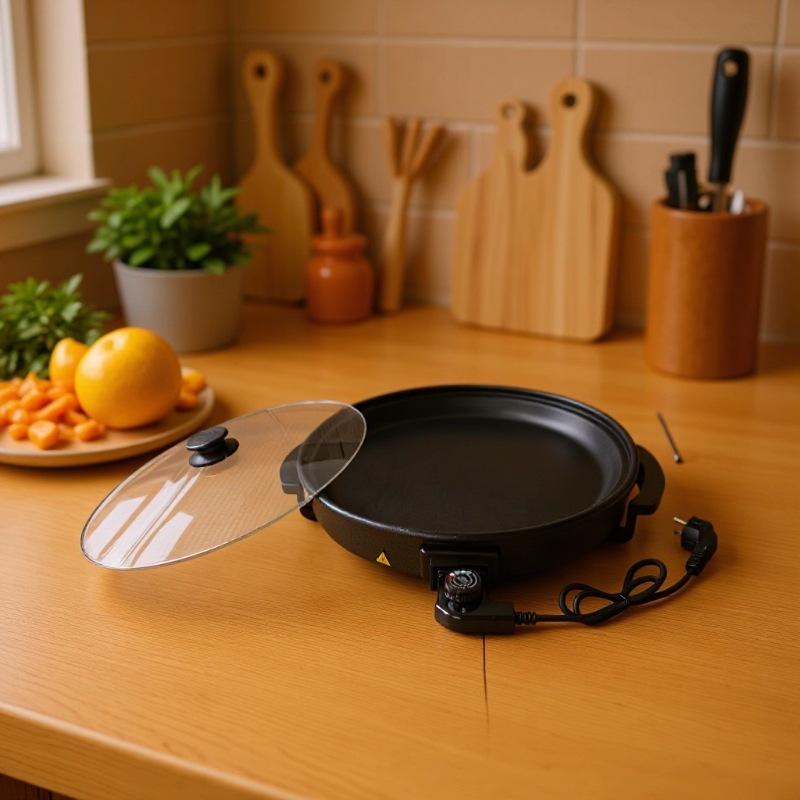 42CM 1500W 电炒锅电煎锅披萨锅比萨锅厂家批发出口