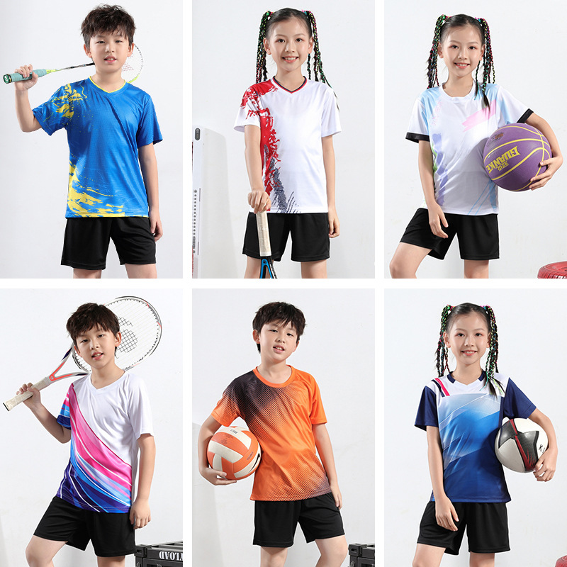 Children's Badminton Clothing Sports Quick-drying Clothing Children's Table Tennis Clothing Shorts Matching Training Group Tennis Clothing Printable