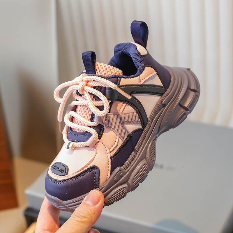 Zapatillas deportivas transpirables para niñas, modelo nuevo de otoño 2024, para niños mayores, estilo urbano moderno, venta al por mayor.