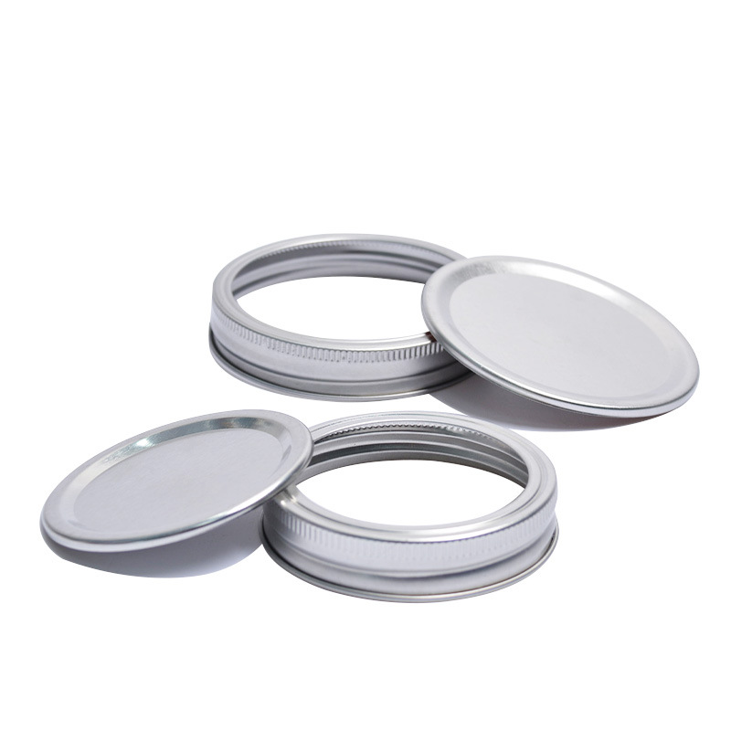 Amazon transfronterizo en stock tarro de albañil tapa de hojalata sello dividido cubierta redonda de metal anillo cubierta de hierro