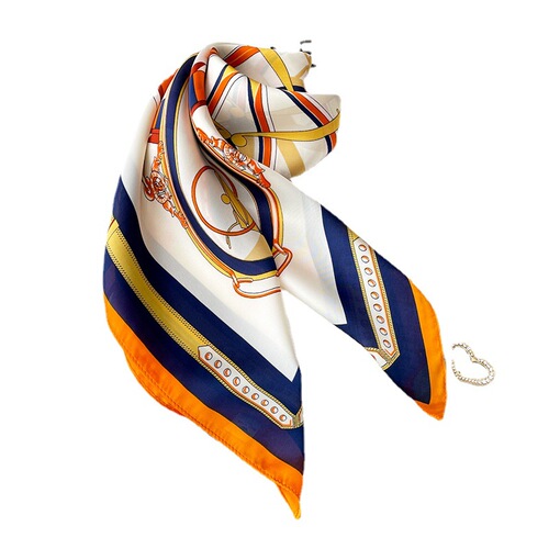  New Fashion Pattern Imitation Silk Scarf Professional Spring and Autumn Scarf Western Style Scarf Cross-Border Wholesale Scarf
