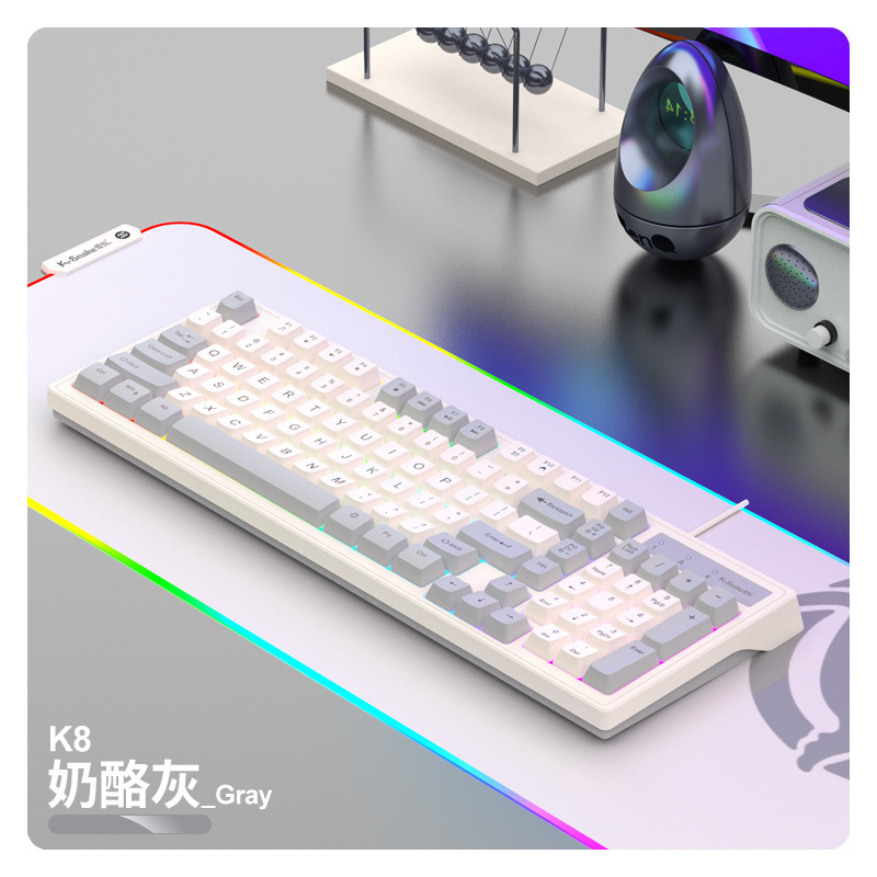 マムシkm 800有線電気競争ゲームキーボードマウスセット機械手触り98キーデスクトップパソコンのノート|undefined