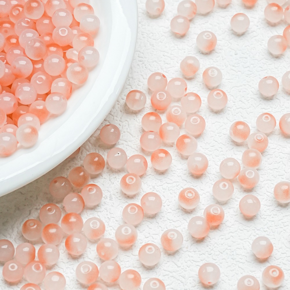 10mm de dos colores de gradiente de perlas de vidrio collar pulsera hecha a mano DIY pulsera cuentas redondas accesorios al por mayor