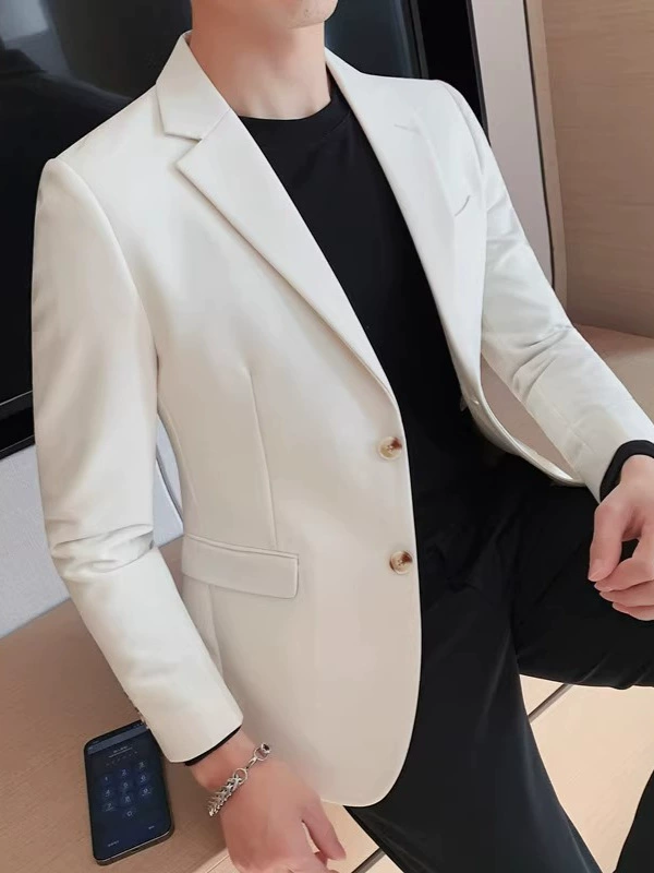 Мужской весенний костюм slim‑fit: пиджак и брюки, легкий, размеры M–4XL