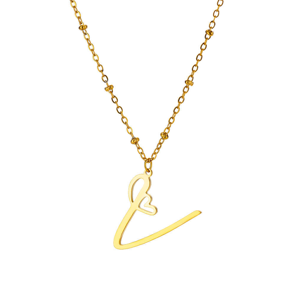 8g Weight 0.03µm-0.05µm Gold Plating Thickness PVD Coated Gold Plating Process Real Gold Plated Plating Material 304 Stainless Steel Pendant Material Pendant Necklace Classification 304 Stainless Steel Chain Material cable chain Chain Type 1 Piece Quantity Holiday, Daily Occasion 304 Stainless Steel Material Letter, Heart Shape Pattern Unisex Gender IG Style, Sweet Style Waterproof Non Tarnish, Plating, Hollow Out Craft PVD Coated Real Gold Plated Letter Heart Shape 304 Stainless Steel IG Style Sweet Waterproof Non Tarnish 304 Stainless Steel Pendant Necklace 30