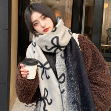 新款保暖围巾冬季加厚百搭中性风韩版大披肩搭配出片出游围脖批发