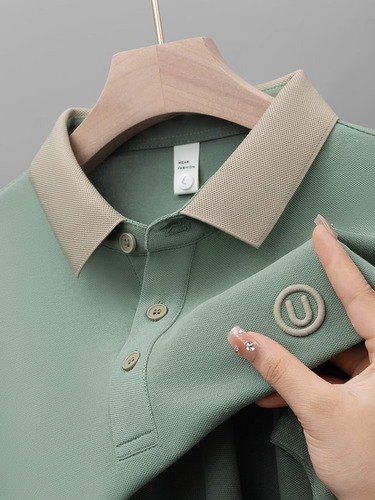 POLO Men's Short-Sleeve Casual Luxury Business Summer New Collar Embroidered Top Half-Shirt Dad Style Trendy