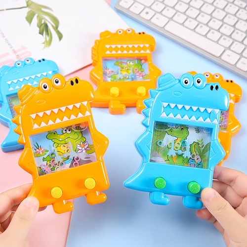Children's handheld ring water puzzle bubble ring game machine children's dinosaur-shaped water machine ring game machine