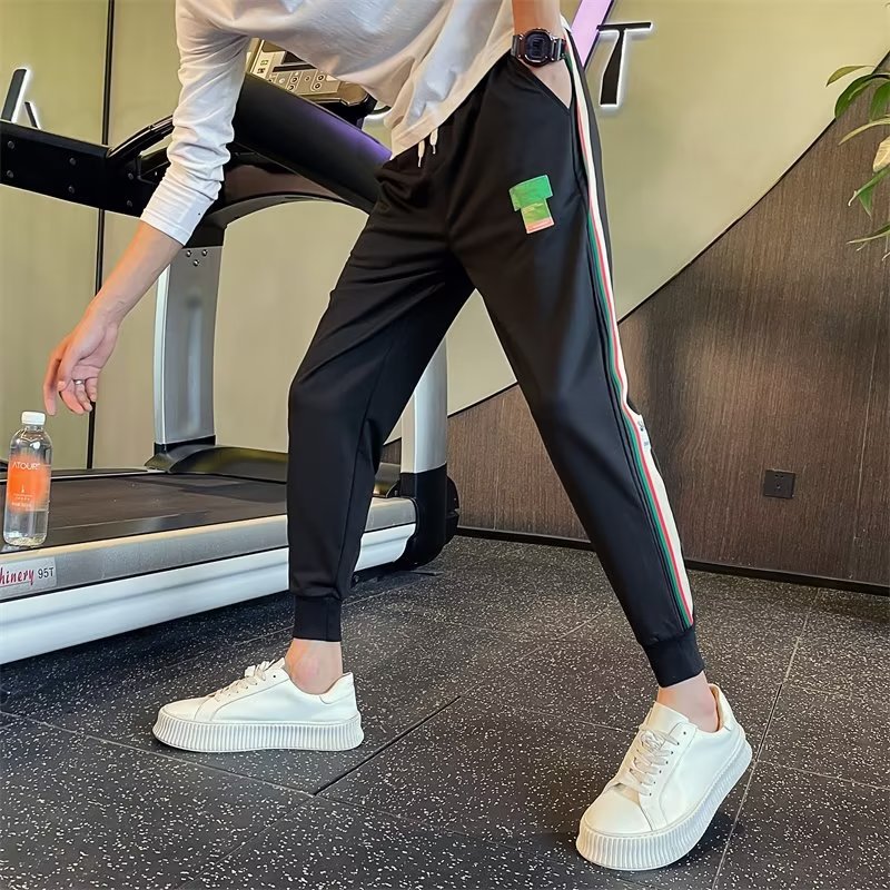 Pizza Shuai Fried Street Elastic Slim 2023 Spring and Autumn New Small Foot Harun Pants Fashion -- Printable Tiktok Face_voghion.com