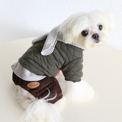 Petstyle 复古绿领巾情侣装 2025秋冬新款 狗狗猫咪服装宠物狗衣