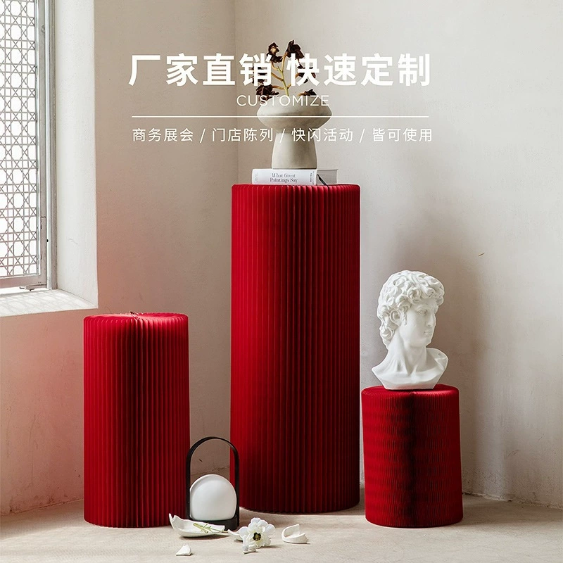 Circular product display table window display shelves display circular decoration Taichung Island landing flowing water