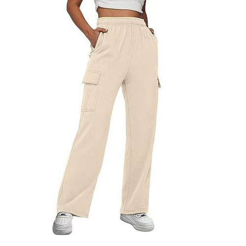 Fall/Winter Workwear Pants: Solid Color, High Waist, Slimming Design with Pockets, Straight-Leg, Wide-Leg, Loose-Fit Style for Women