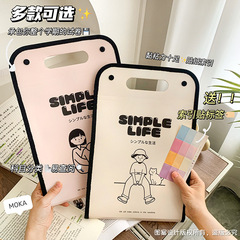 Cartoon A4 Handheld File Folder Student Multi-layer High Capacity Accordion Bag Exam Office Storage Bag Document Case Wholesale