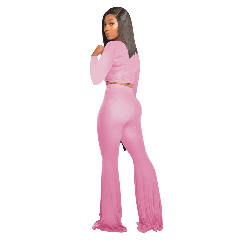 525g Weight Long Sleeve Sleeve Length Polyester Fabric Type Pant Co-ord Set Sets Type 2 Pieces Set Quantity Daily Occasion U Neck Neckline Slim Fit Type Solid Color Pattern Summer, Spring Season Women's Gender Printing Design Casual Style Daily Women's Casual Solid Color Polyester Printing Pant Co-ord Set Pants Sets 27