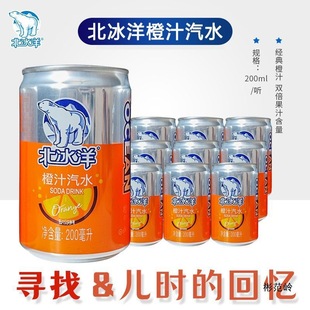 Arctic Orange Juice Soda Mini Can 200ml Canned Old Nostalgic Juice Soda Carbonated Drink