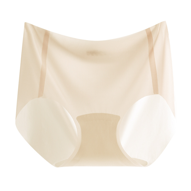 Bragas de lápiz labial ultrafino de secado rápido sin costuras para mujer, máscara de cintura media para niña de seda de hielo de verano, calzoncillos de entrepierna de algodón para niñas portátiles