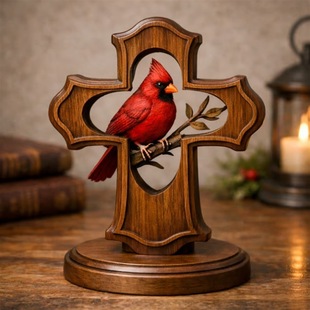�羳���R�d������N�¿�Cardinal Cross Ornament�tȸʮ�ּ��Ʒ
