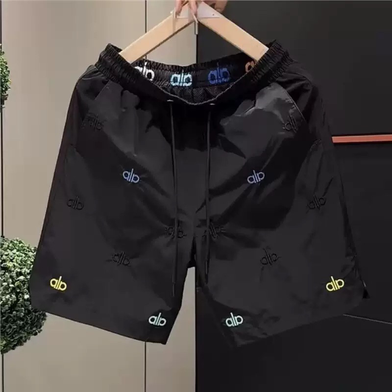 Men's Summer Straight Leg Quick Drying Breathable Casual Shorts Five Point Embroidered Versatile Stylish Thin Trendy Pants_viptrois.com