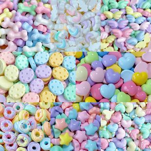 Bright Face small size Resin Accessories Donut Bone Mini Nail Art Jewelry DIY Cream Gel with Hairpin Earrings