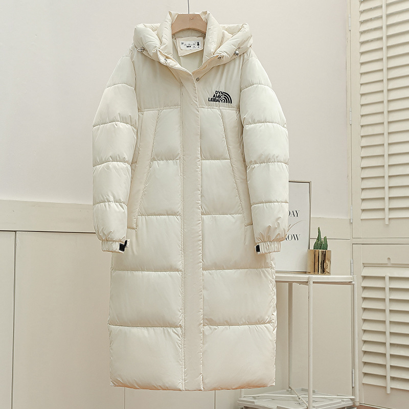Women's Winter Coat Thickened Cotton Hooded Long Warm Jacket_voghion.com
