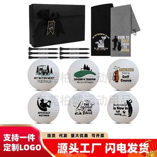 Cross-Border Hot Selling Golf Double-Layer Balls Customized with Various Logo Patterns and Text Golf Two-Layer Balls and Three-Layer Balls