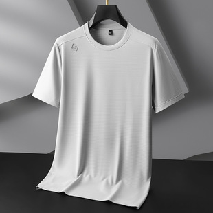 2025 Plus Size Men's Cotton Short-Sleeved T-Shirt Casual Versatile Bottoming Shirt Fat Loose Summer Style
