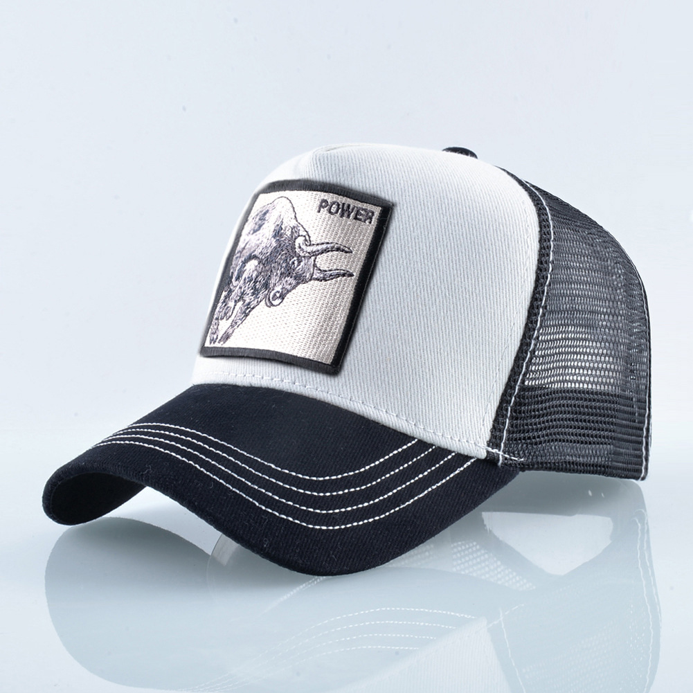 Bestickte Tier Baseball Cap Unisex Mesh Trucker Kappe Street_voghion.com