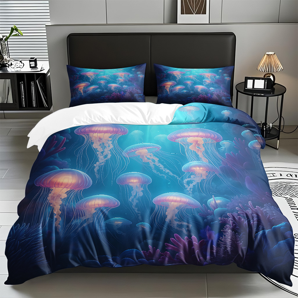 Ventas transfronterizas calientes de una variedad de patrones de reliquias marinas impresión digital colcha