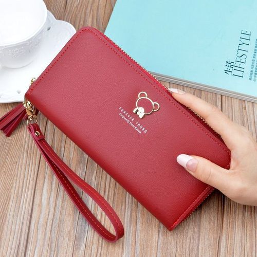 ins small wallet female long student Korean version cute bear zipper  new women's coin purse mini bag