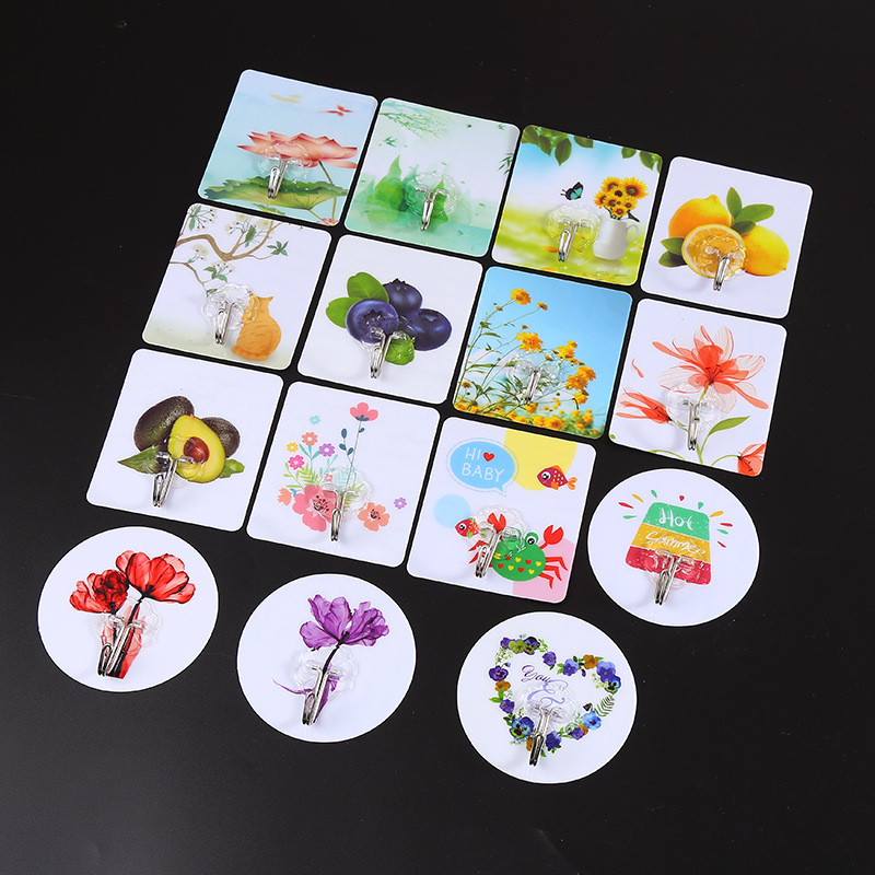 New Seamless Hook Household Kitchen Punch-free Strong Adhesive Hook Bathroom Door Rear Adhesive Hook Stall Hook Coat Hook