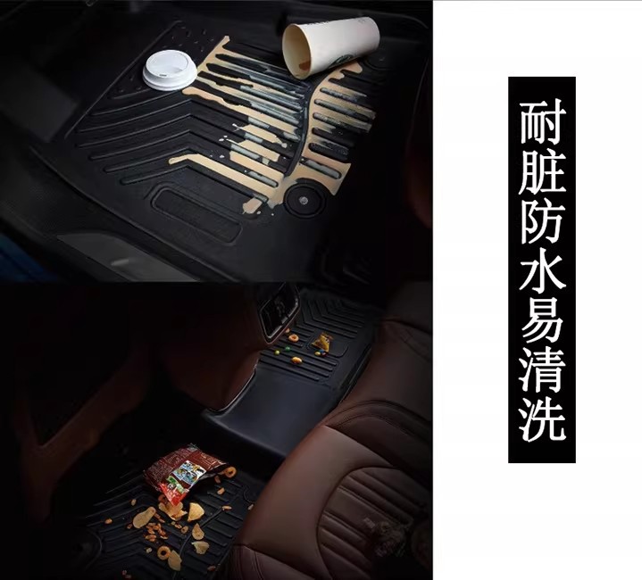 Suitable for 20-25 Models of Hyundai Palisade, 3D All-Weather Wear-Resistant Trunk Mat, Tpe Backrest Mat