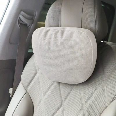 Headrest and Breathable, Mercedes-Benz S-Class Car - perforated-creamy-white-neck-pillow-biological-velvet