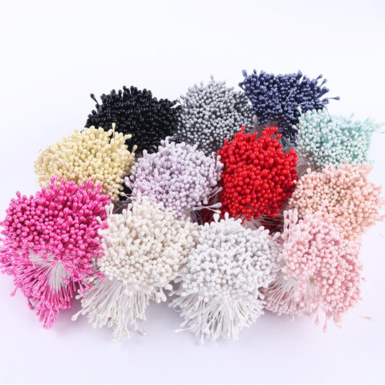 3mmの綿の糸の石膏の真珠の光沢の花の蕊の花の心のバラの花の芯のDIYの頭の飾りの花の材料の花の芯の髪の装飾品の部品