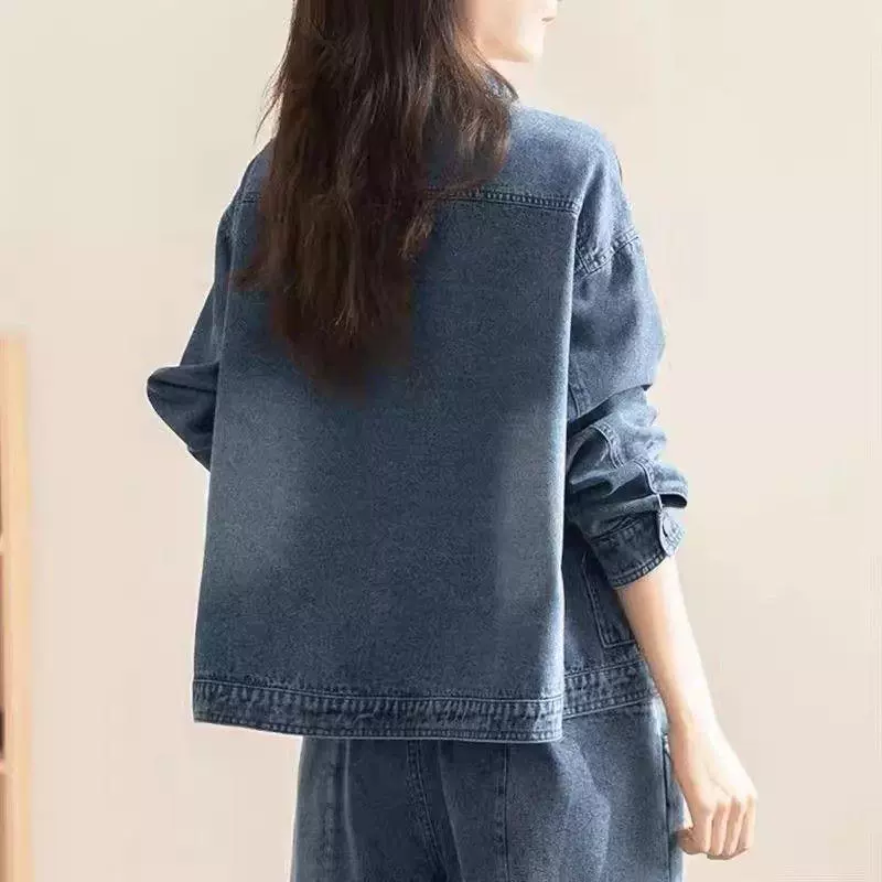 Летняя джинсовая модная куртка, oversize, западный стиль