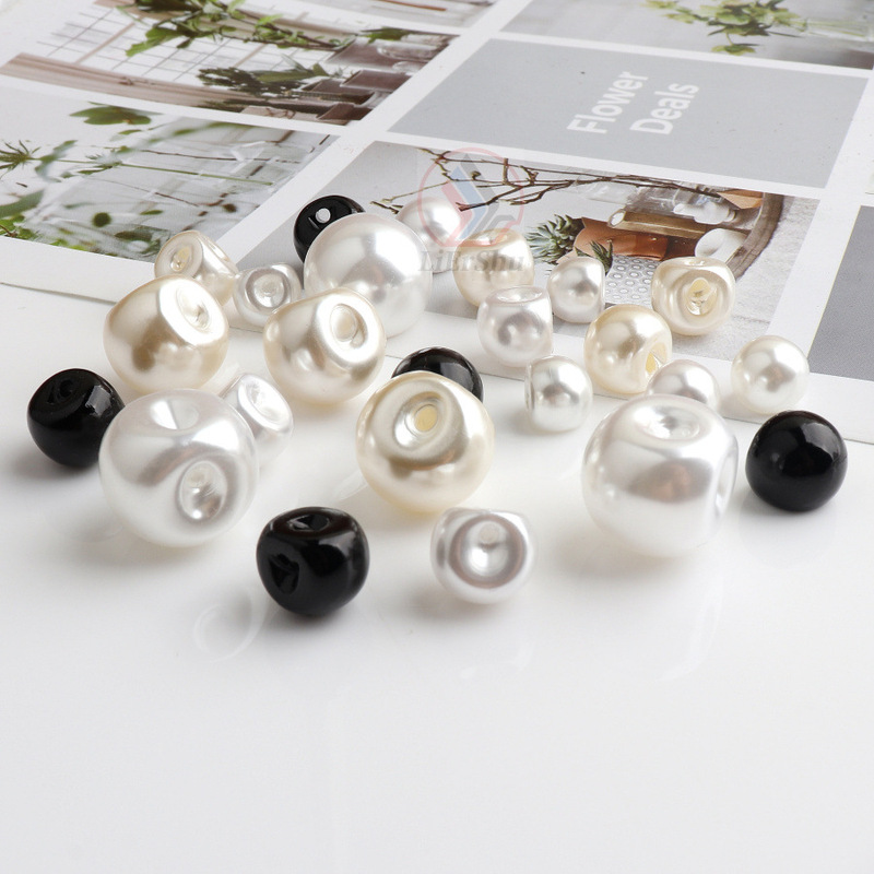 Pearl Buttons Cheongsam Shirt Button Top Women's White Round Small Accessories Sweater Decorative Accessories Buttons Wholesale
